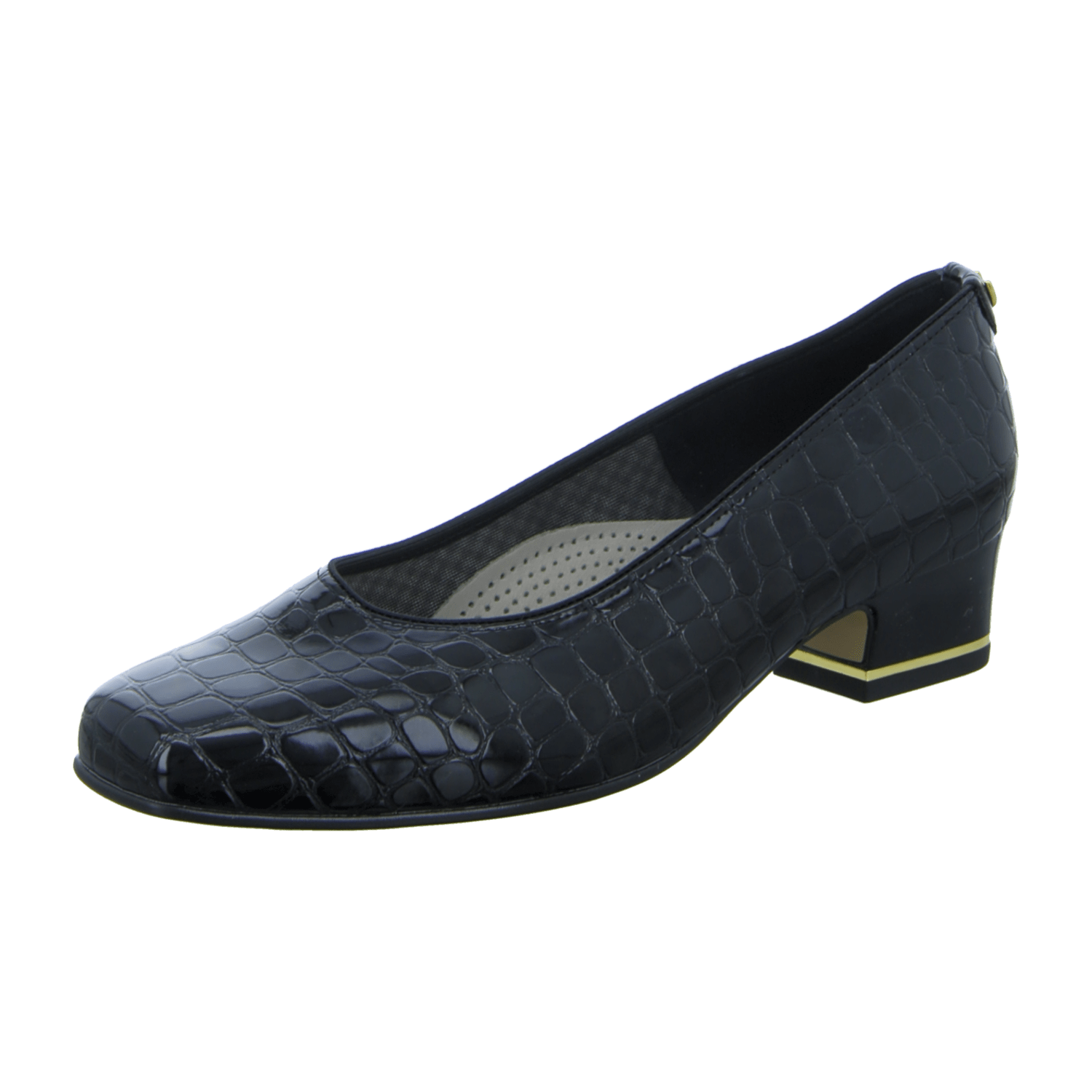 ARA Comfort Pumps GRAZ for Women in Black Patent Leather with Round Toe