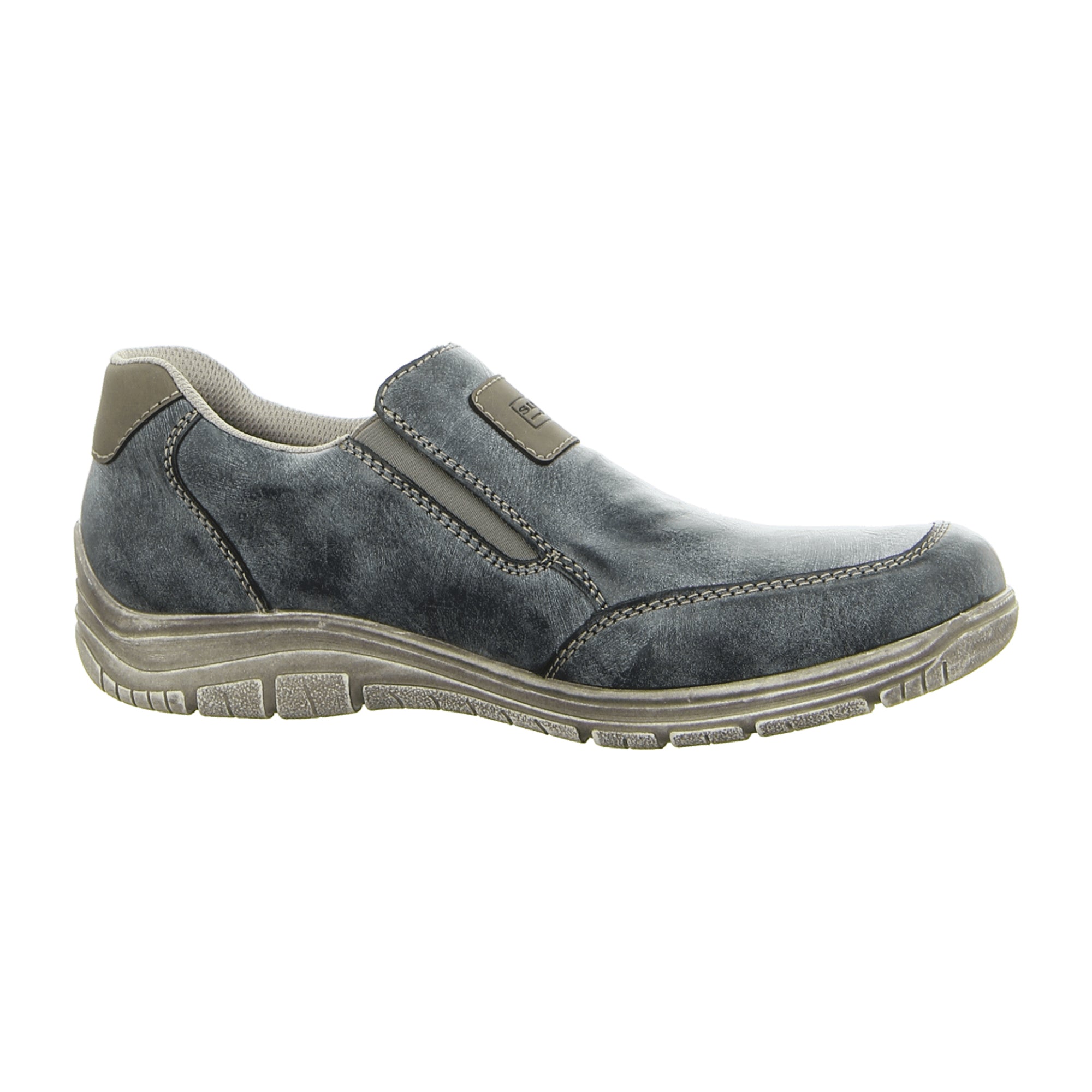 Rieker Comfortable Men's Blue Slip-On Shoes Synthetic Leather Upper