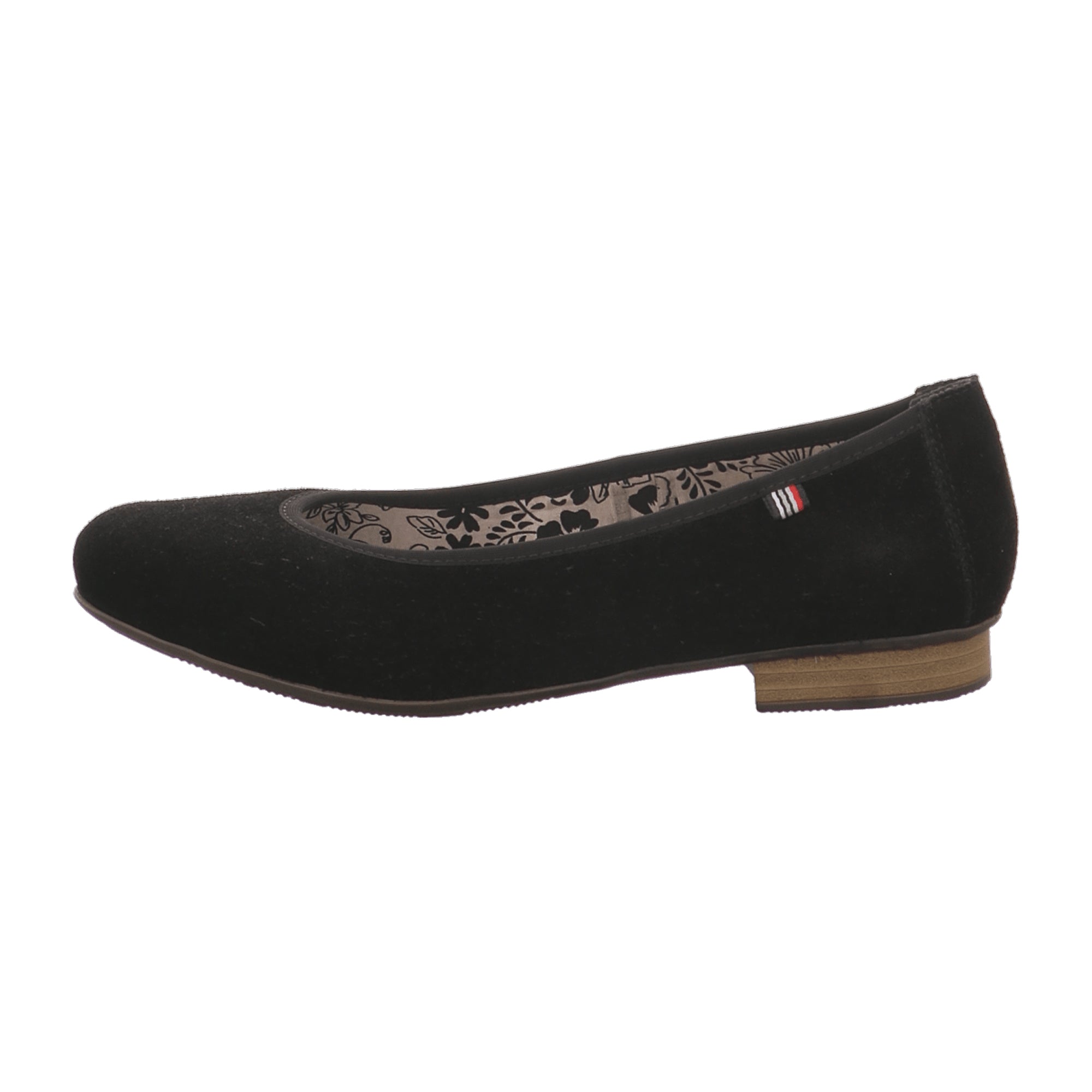 Rieker Michelle Black Ballerinas for Women Comfortable Slip-On Suede Shoes