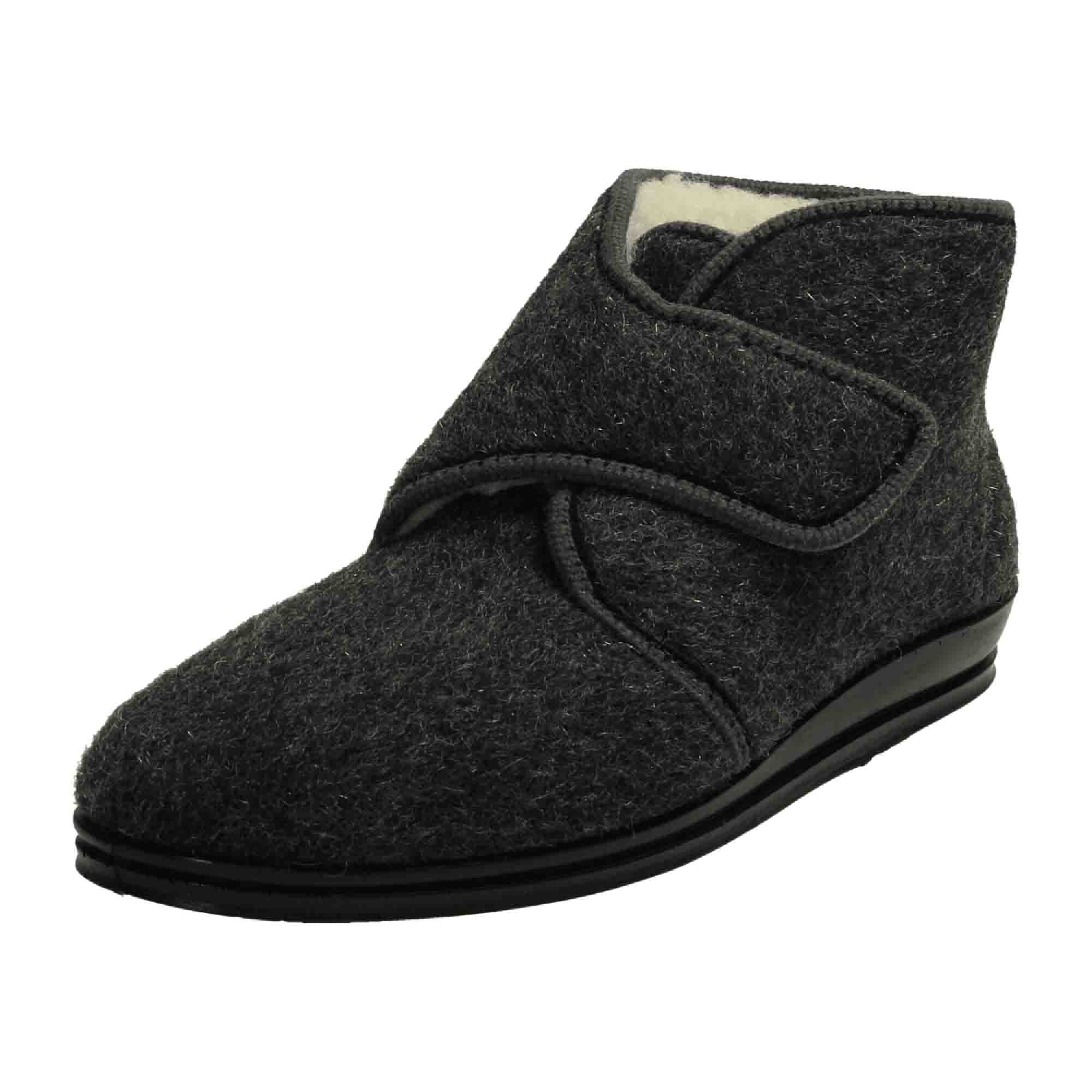 Rohde R11/12 Men's Black Ankle Boots with Felt Upper and Wool Insole