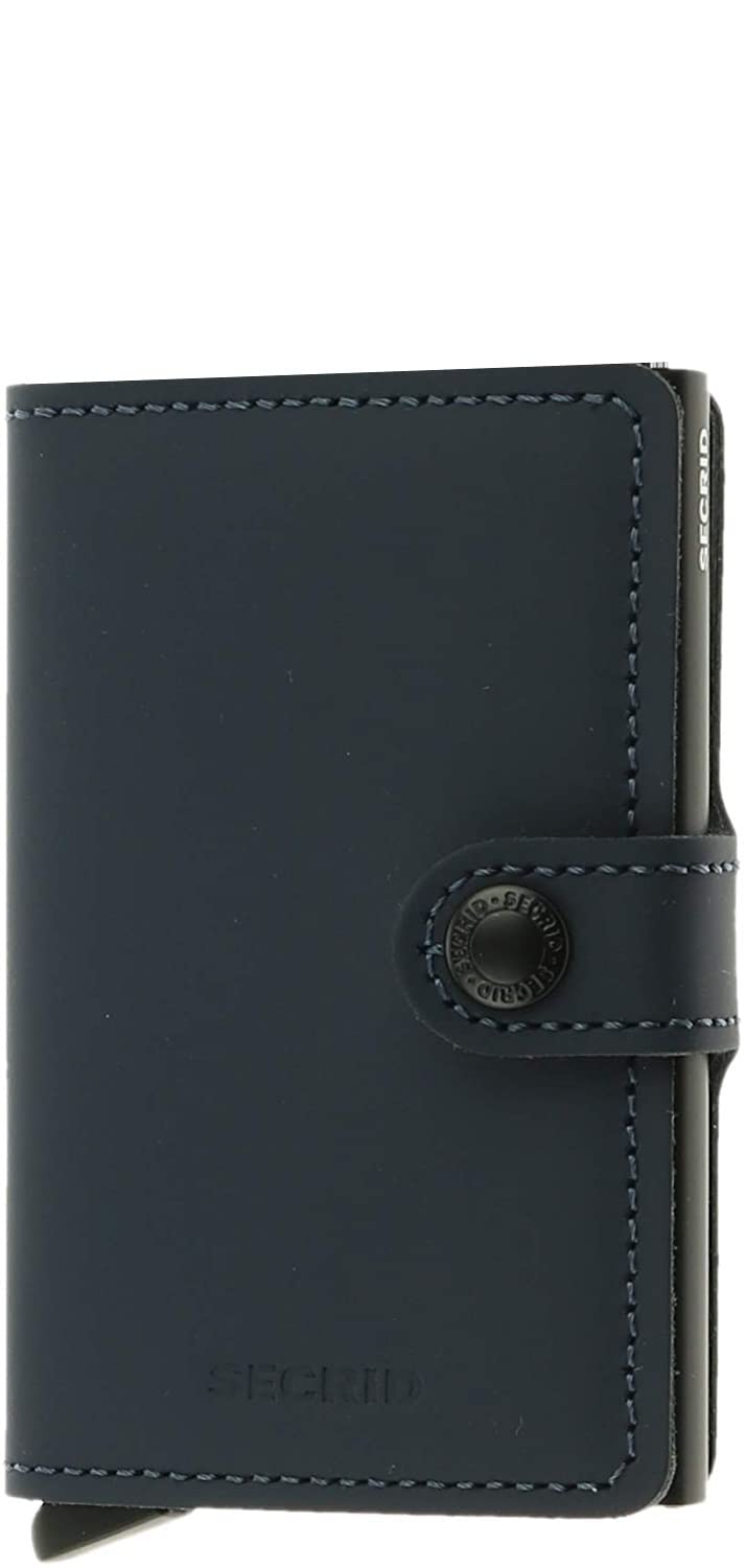 Secrid Miniwallet Matte Night Blue Leather RFID Wallet for Men & Women