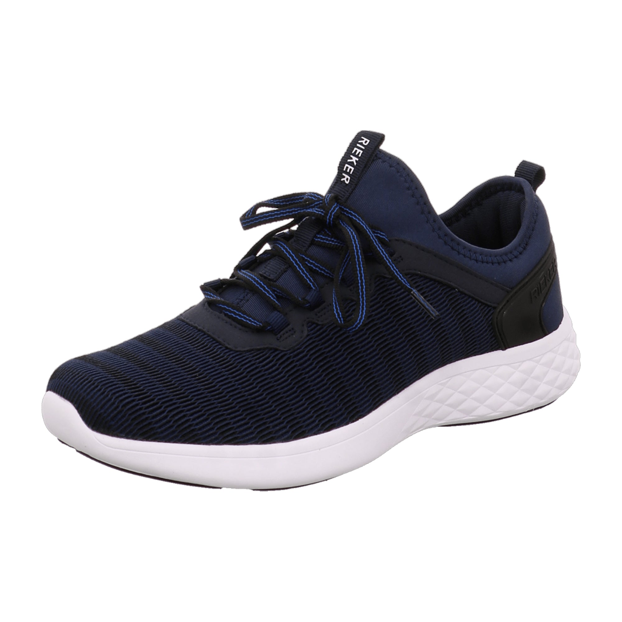 Rieker NV Men's Blue Casual Shoes with Laces Textile Upper and Sole