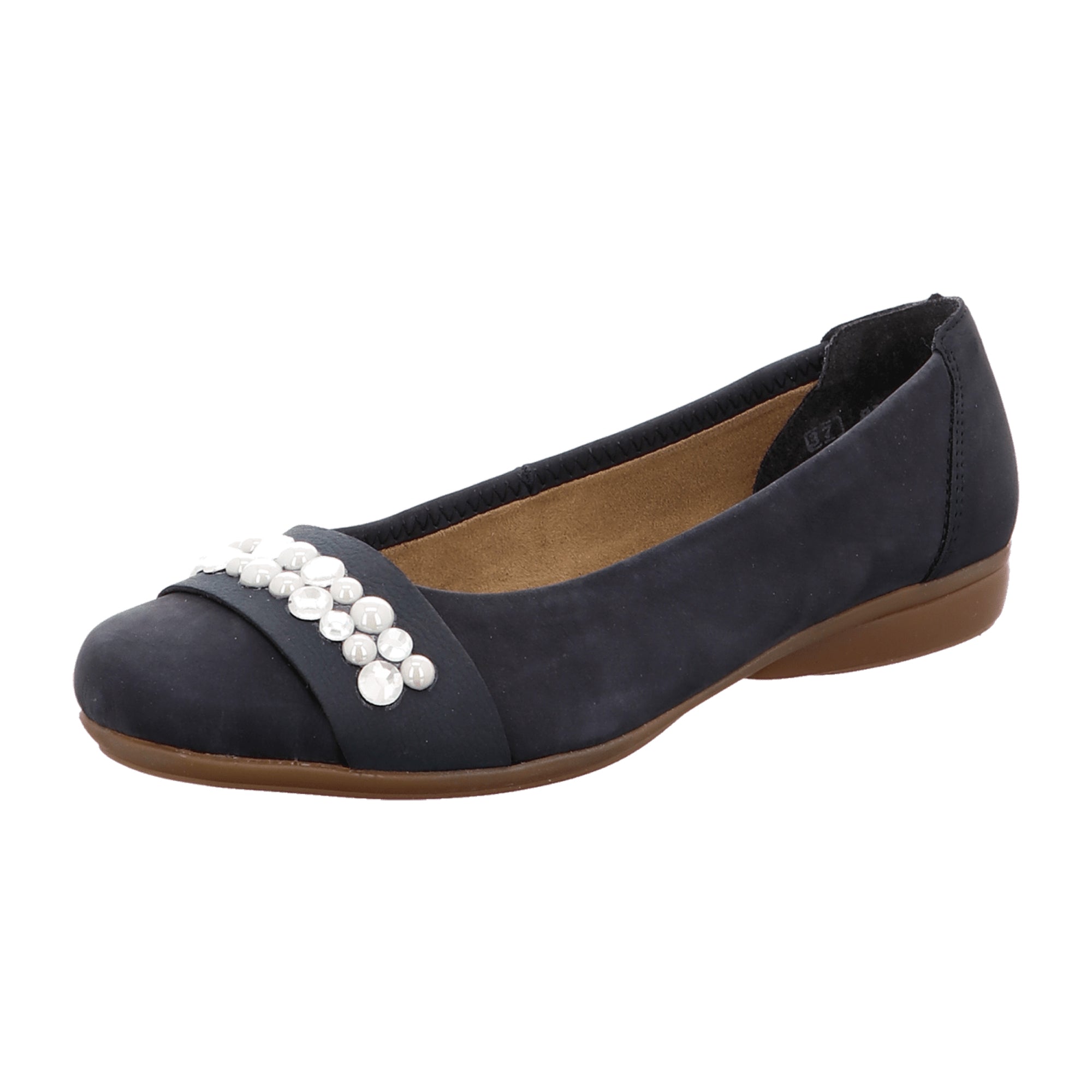 Rieker Blue Slip-On Women's Shoes Synthetic Upper Textile Lining Leather Insole