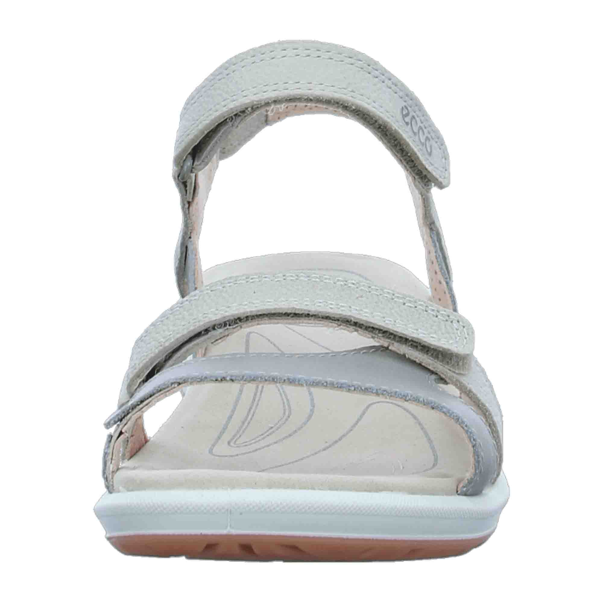 ECCO Cruise II Women's Comfort Sandals - Fashionable Silver Leather