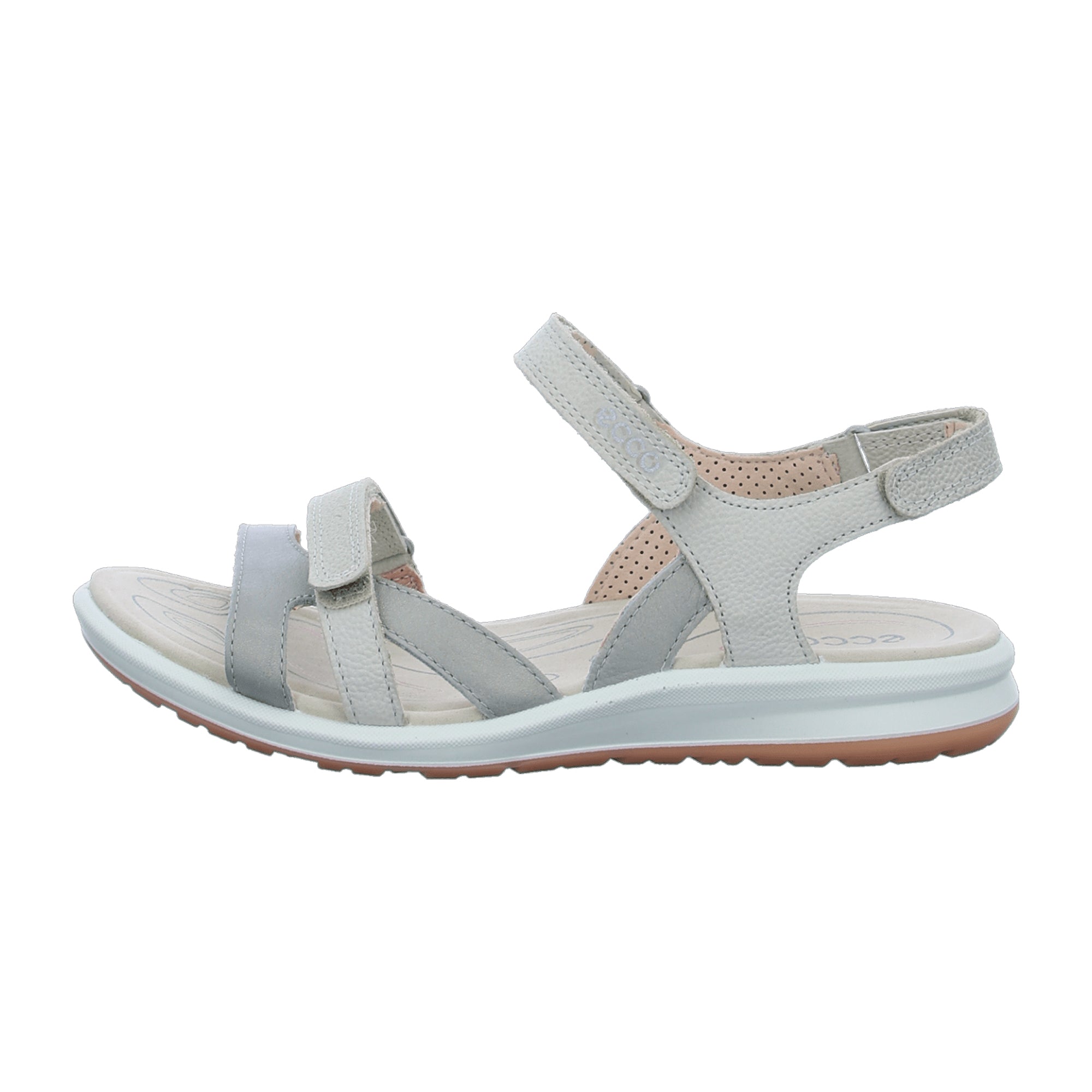 ECCO Cruise II Women's Comfort Sandals - Fashionable Silver Leather