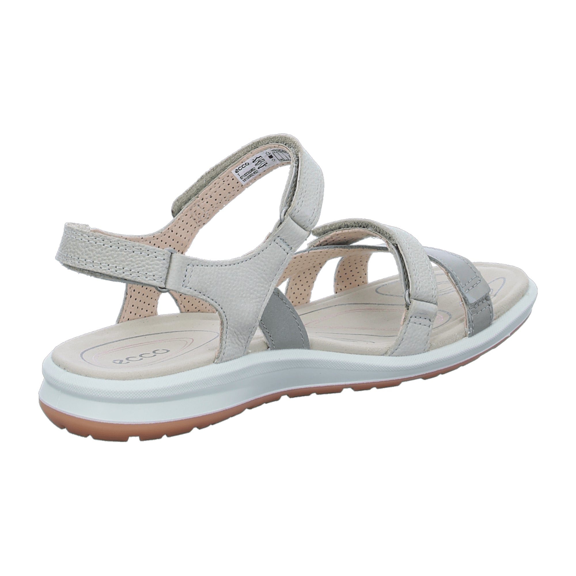 ECCO Cruise II Women's Comfort Sandals - Fashionable Silver Leather