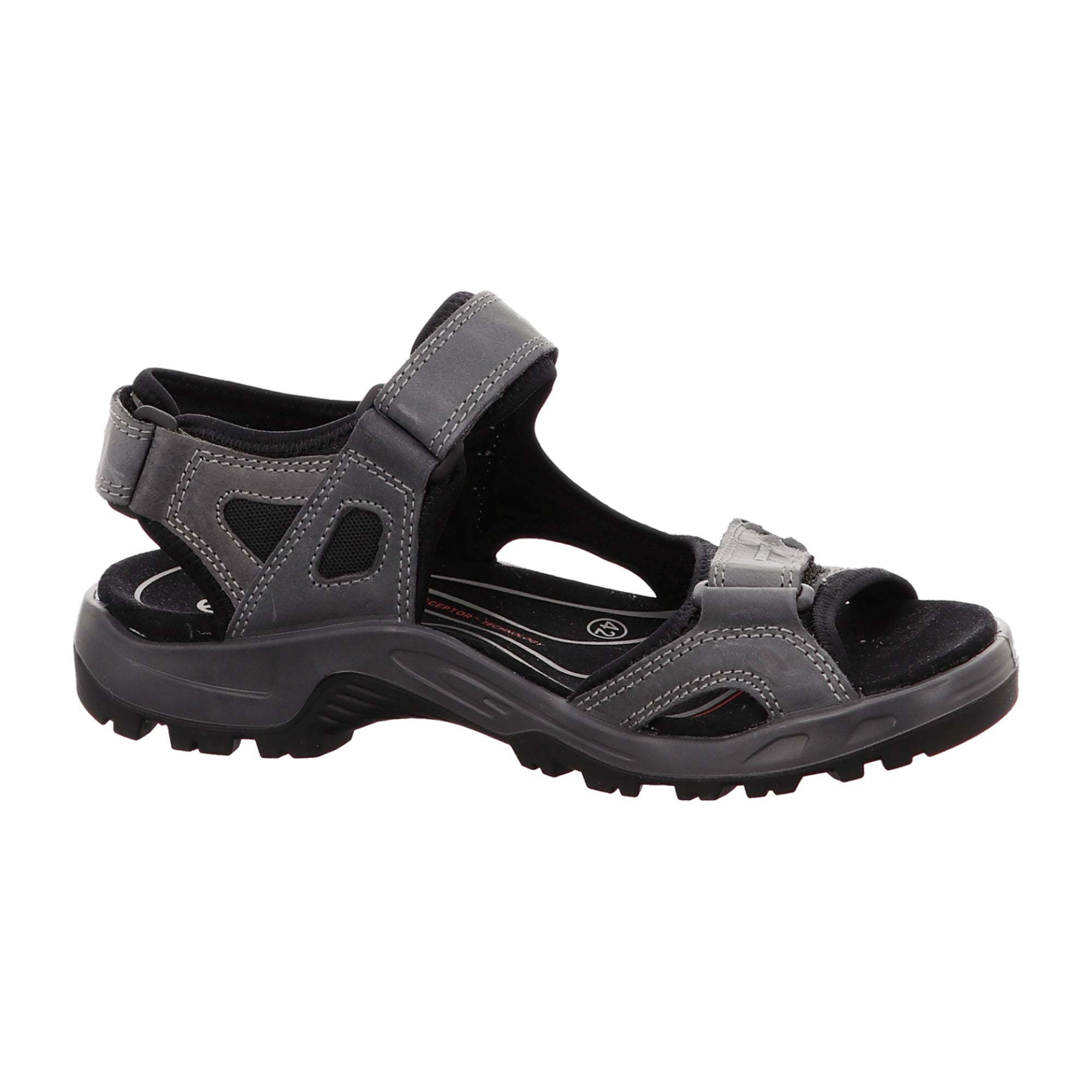 Ecco OFFROAD Men's Sporty Sandals in Grey - Durable Nubuck Leather