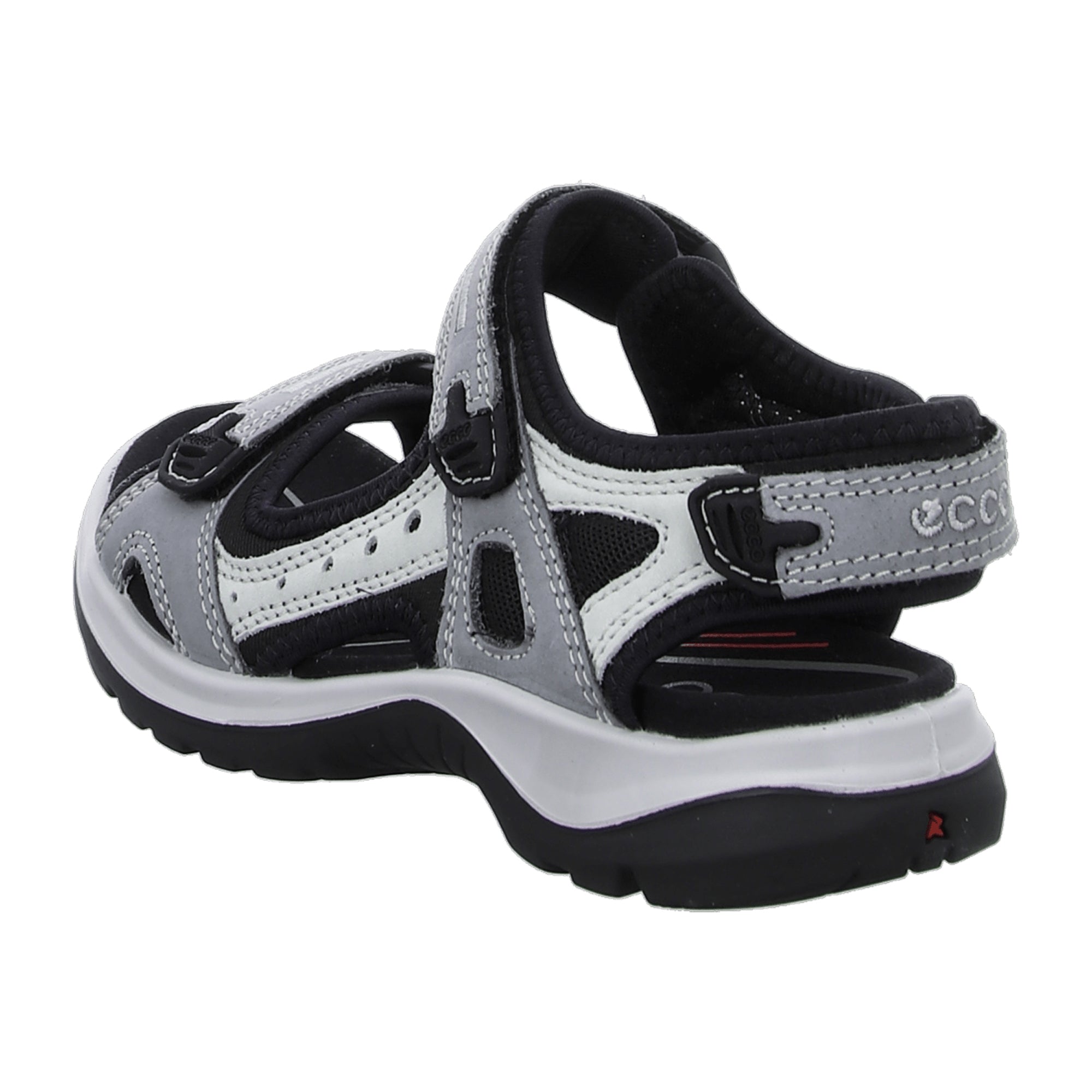 Ecco OFFROAD Women's Sandals, Grey - Comfortable Trekking Footwear with Triple Velcro Closure