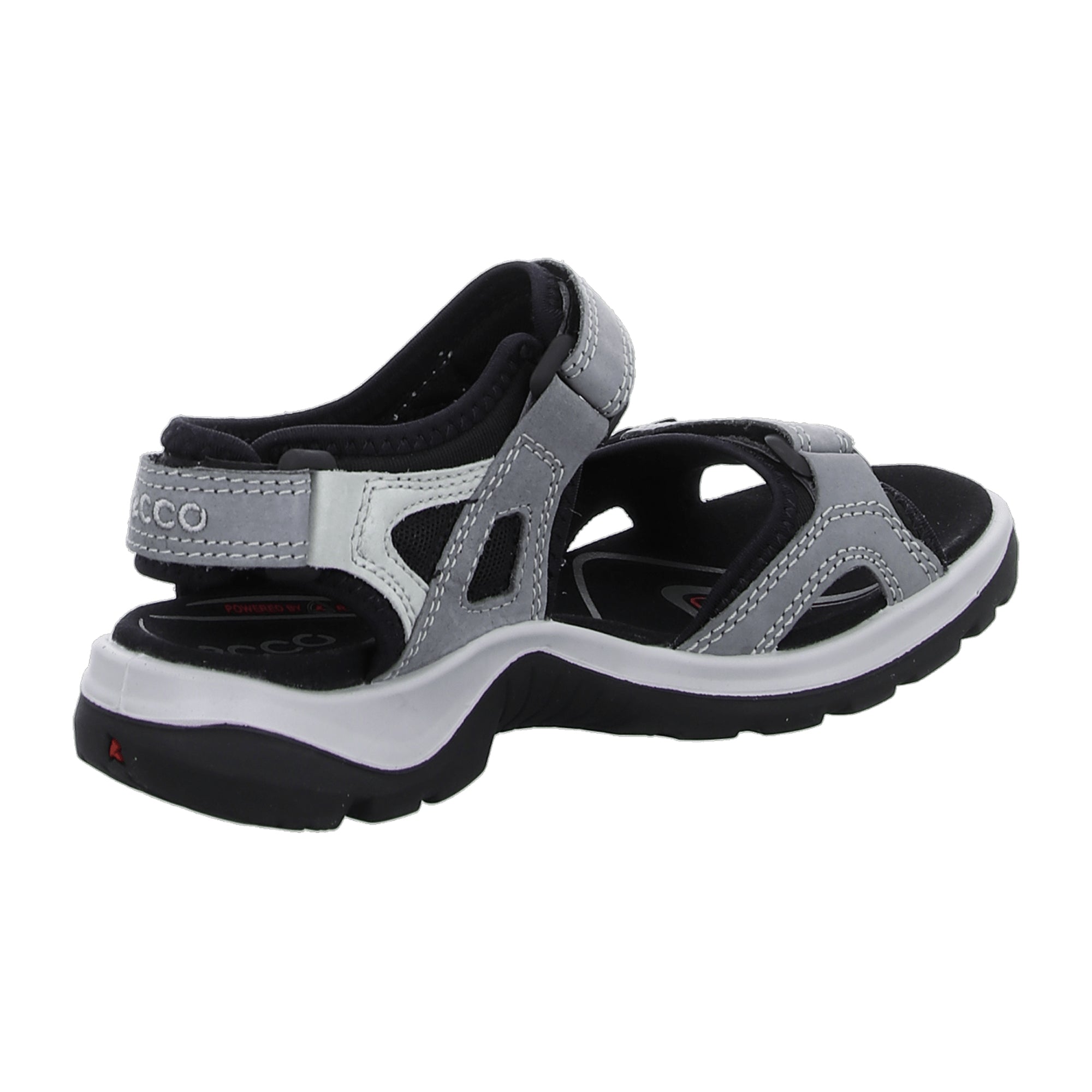 Ecco OFFROAD Women's Sandals, Grey - Comfortable Trekking Footwear with Triple Velcro Closure