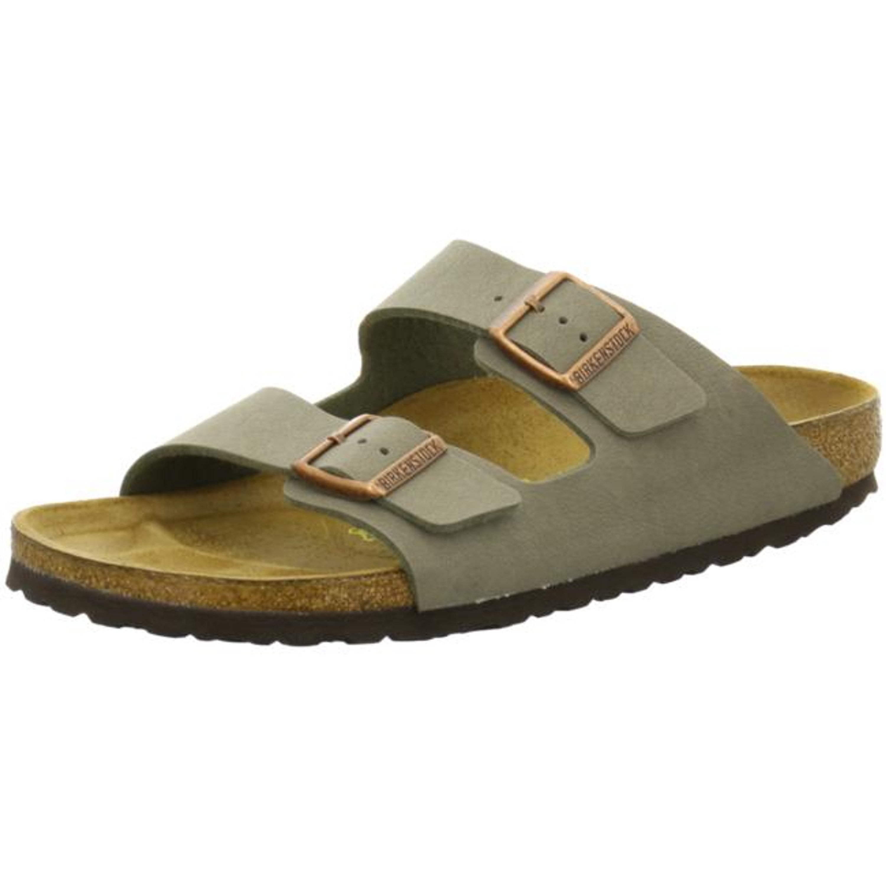 Birkenstock Arizona Mens Womens Sandals Slides Shoes Nubuck Leather Stone narrow width - Bartel-Shop