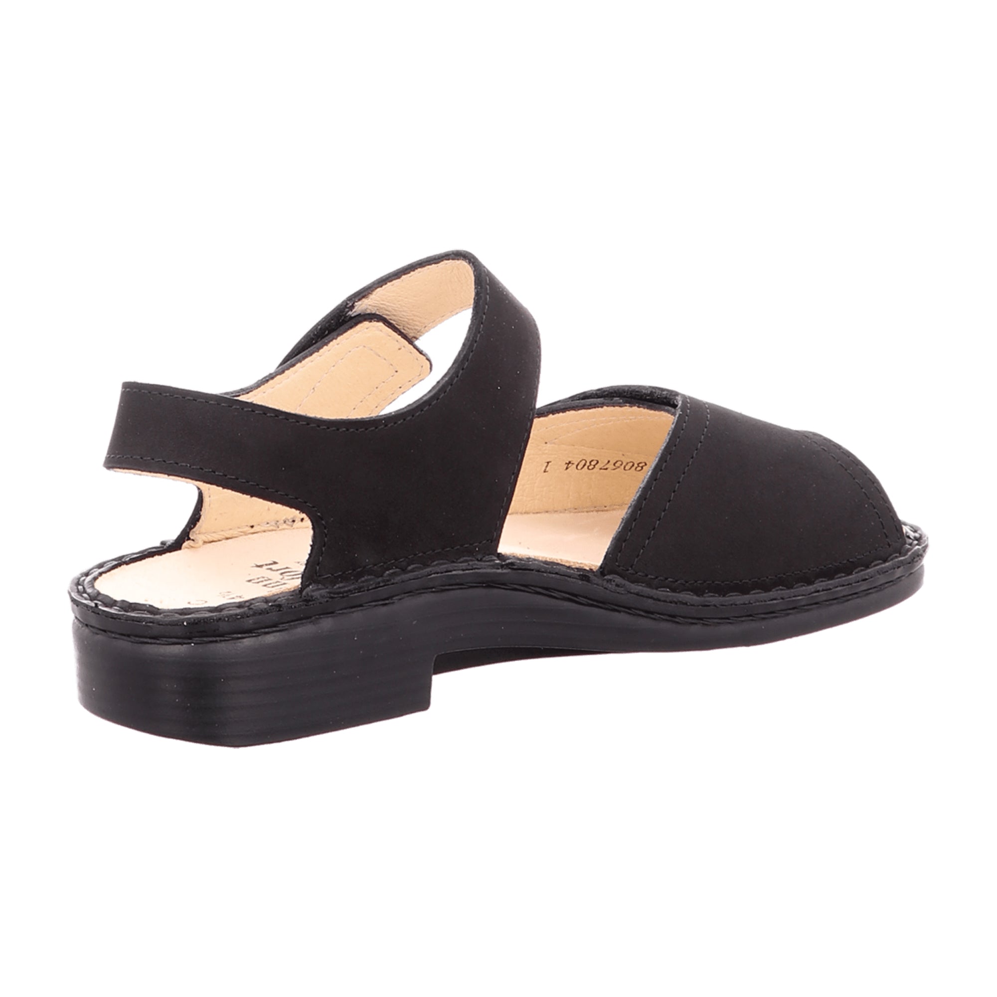 Finn Comfort Luxor Women's Comfort Sandals, Elegant Black Leather