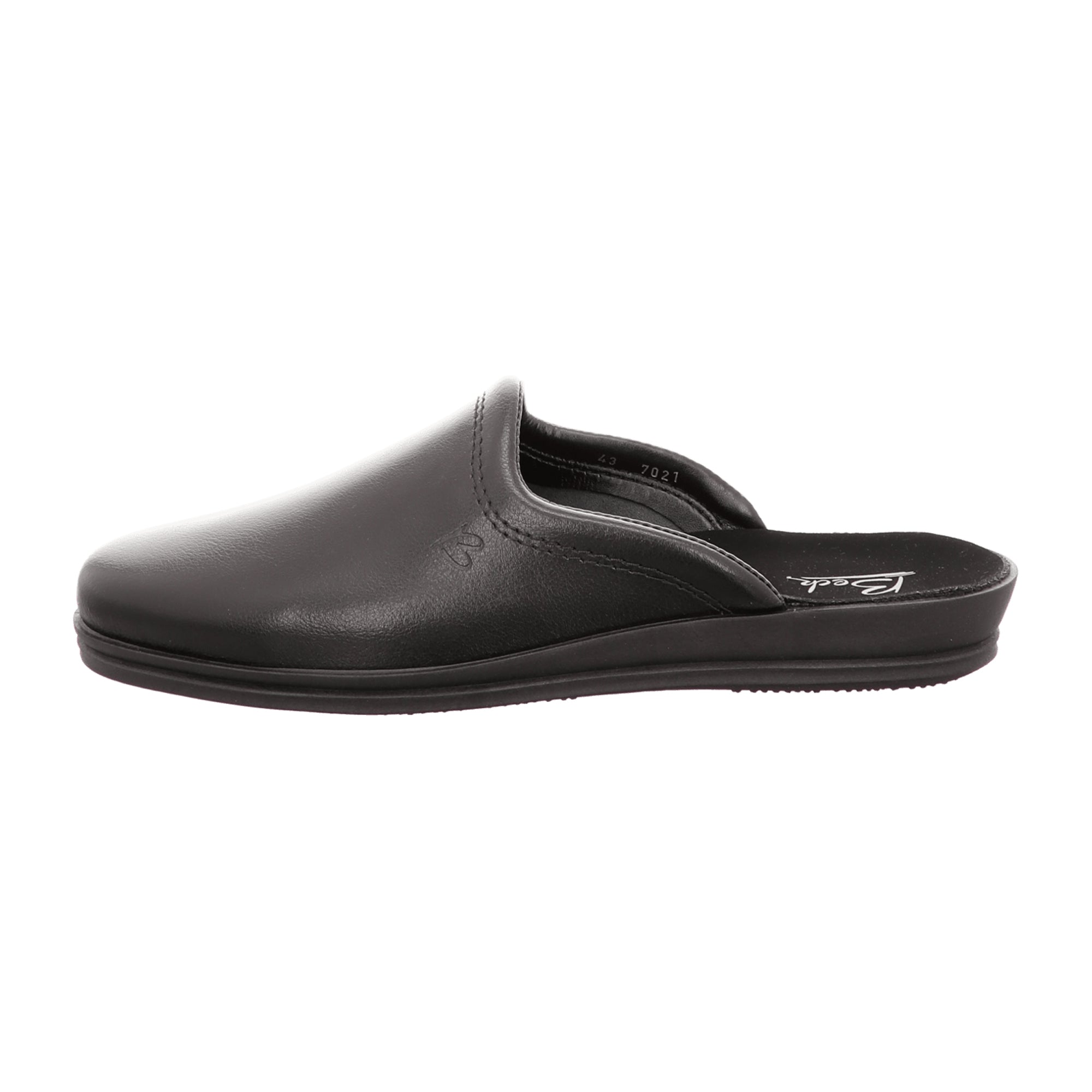 Rohde 1552 Black Men's Slip-On Shoes with Wedge Heel and Round Toe