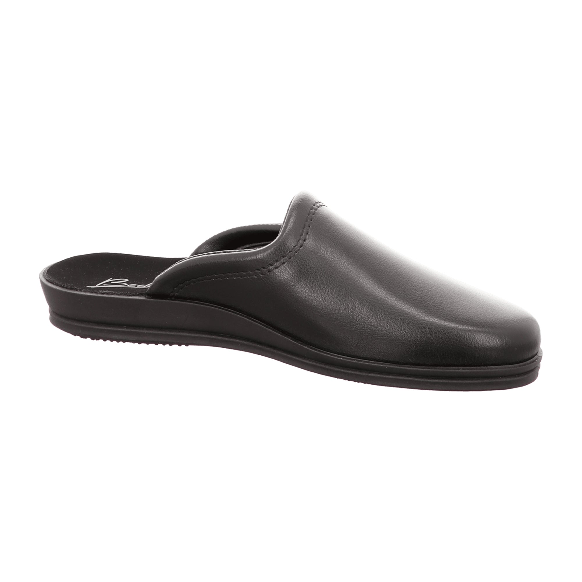 Rohde 1552 Black Men's Slip-On Shoes with Wedge Heel and Round Toe