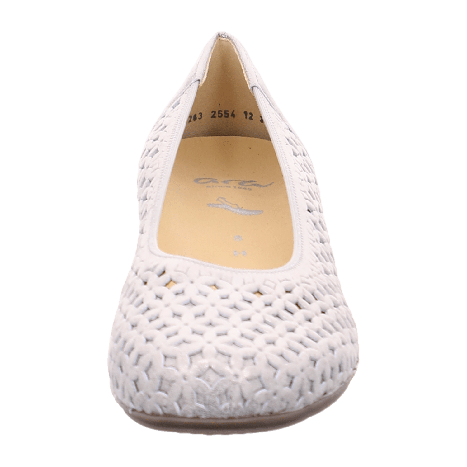 ARA PERUGIA Women's Cotton Sneakers White Round Toe Leather Lining Rubber Sole