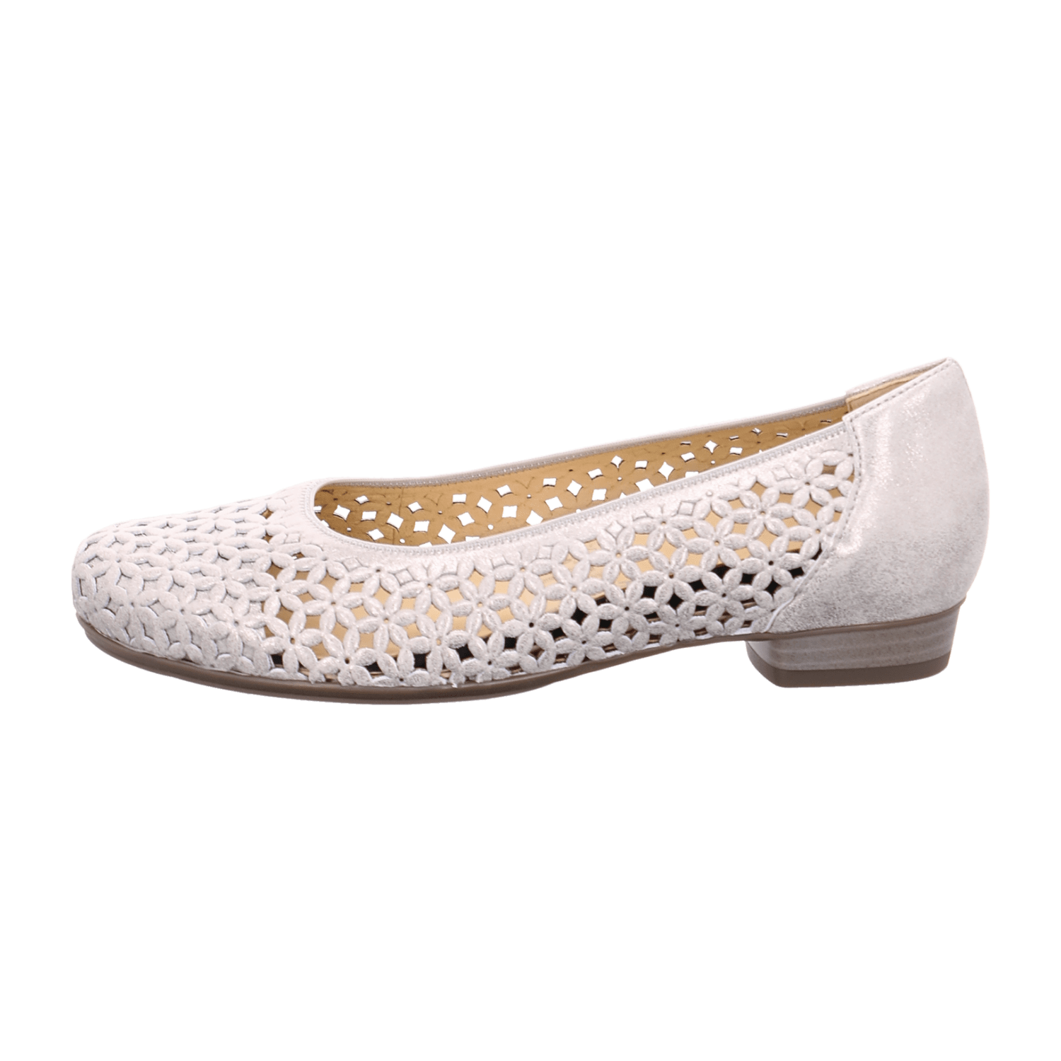 ARA PERUGIA Women's Cotton Sneakers White Round Toe Leather Lining Rubber Sole