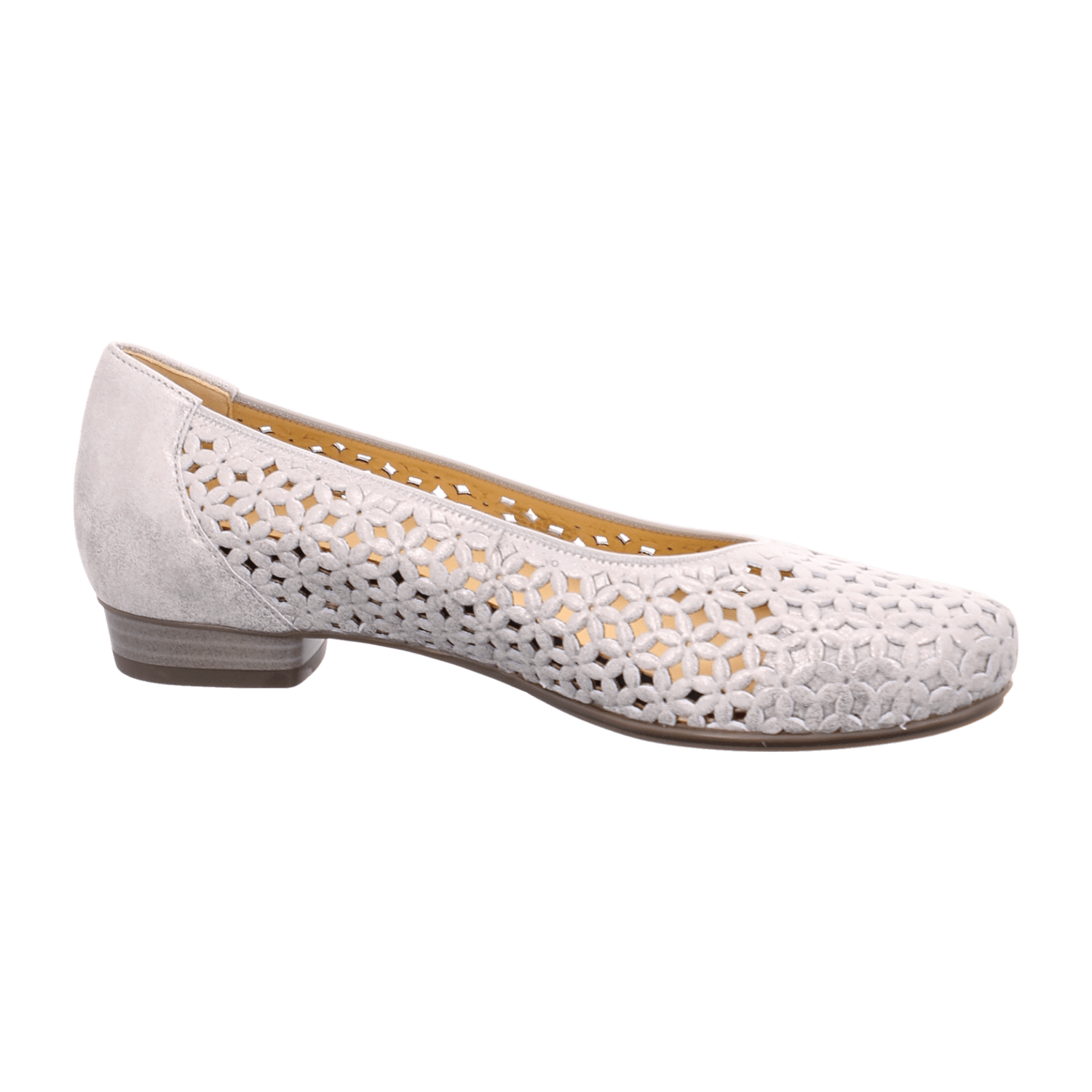 ARA PERUGIA Women's Cotton Sneakers White Round Toe Leather Lining Rubber Sole