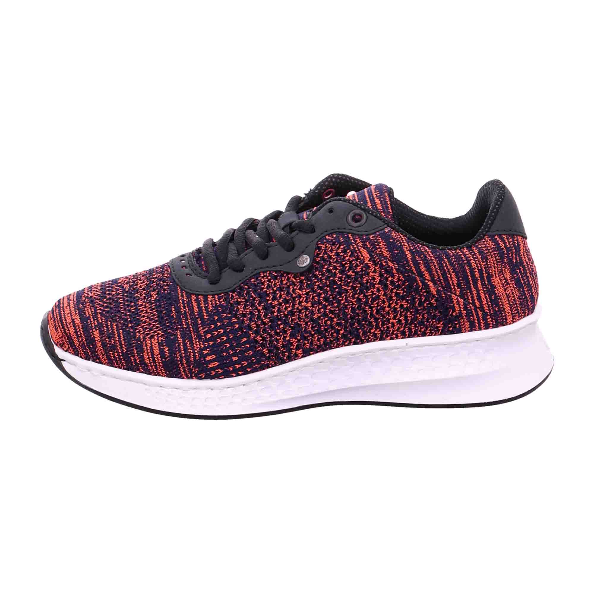 Rieker Red Lace-Up Shoes for Women Synthetic Upper Textile Lining Comfortable