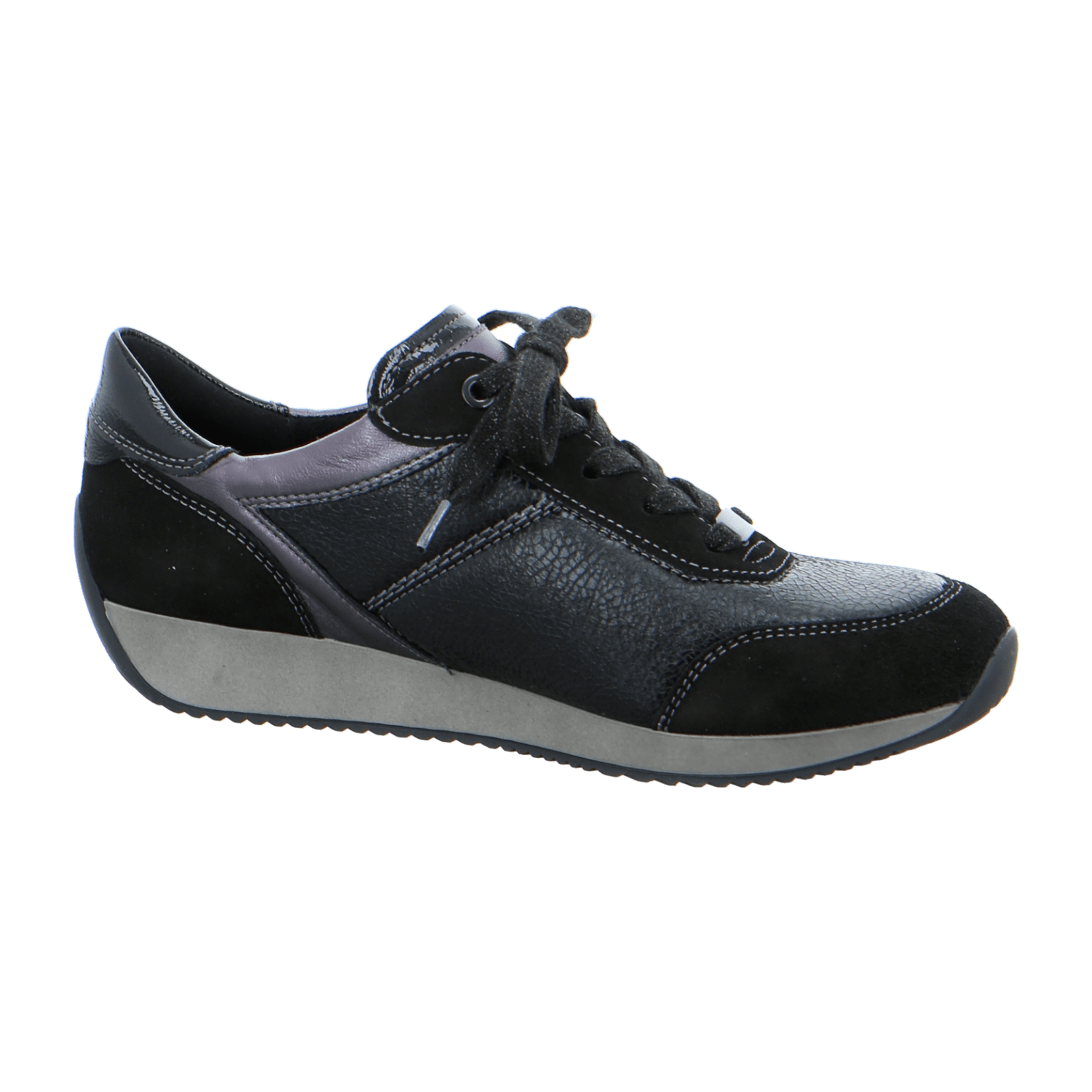 ARA LISBON Women's Lace-Up Shoes Suede Black Low-Cut Cold Weather Lined - Bartel-Shop