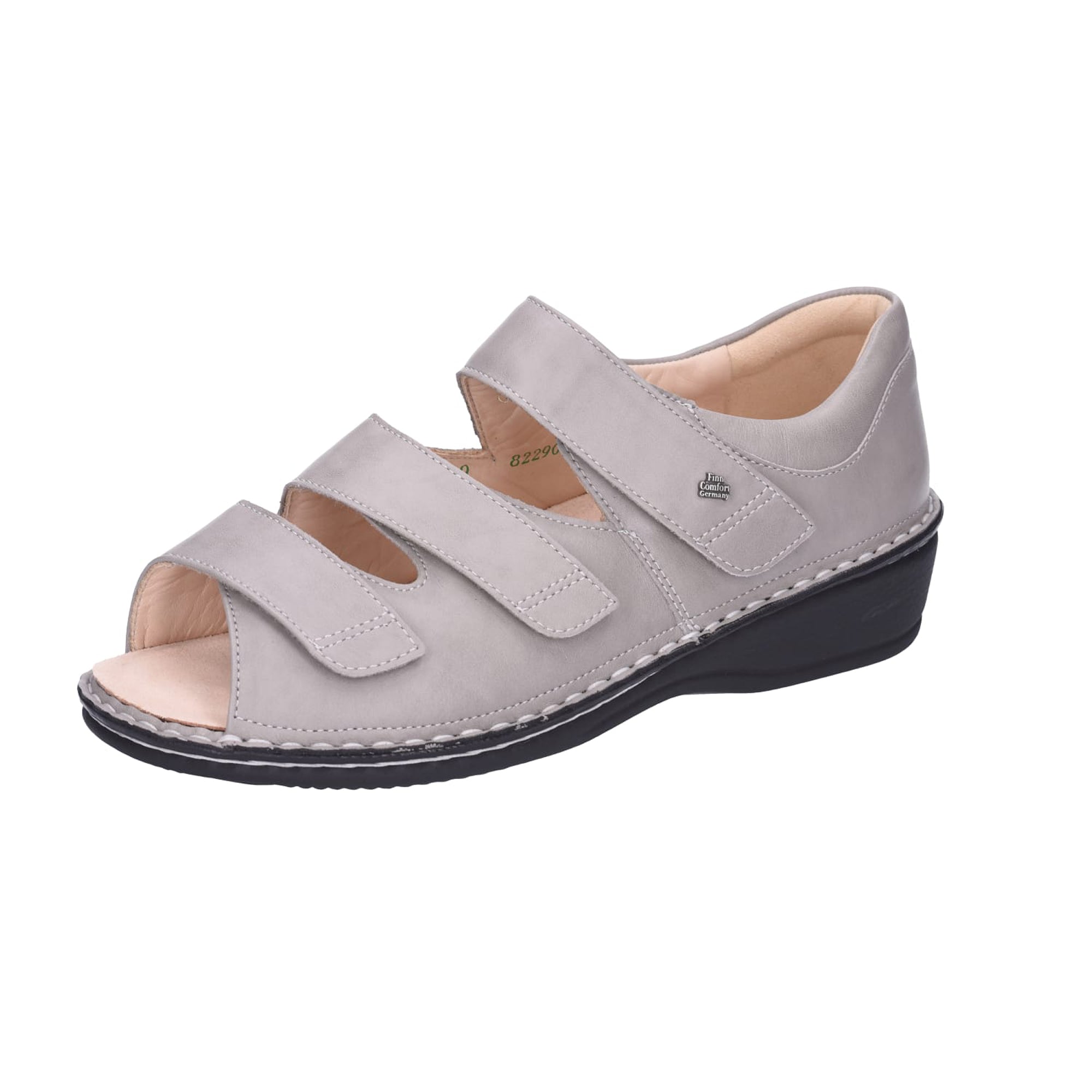 Finn Comfort Lopez Women's Orthopedic Slip-On Shoes, Stylish Grey Leather