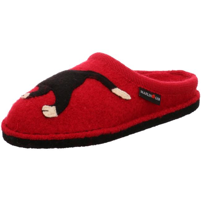 Haflinger Slippers red female Sandals Clogs Babsy - Bartel-Shop