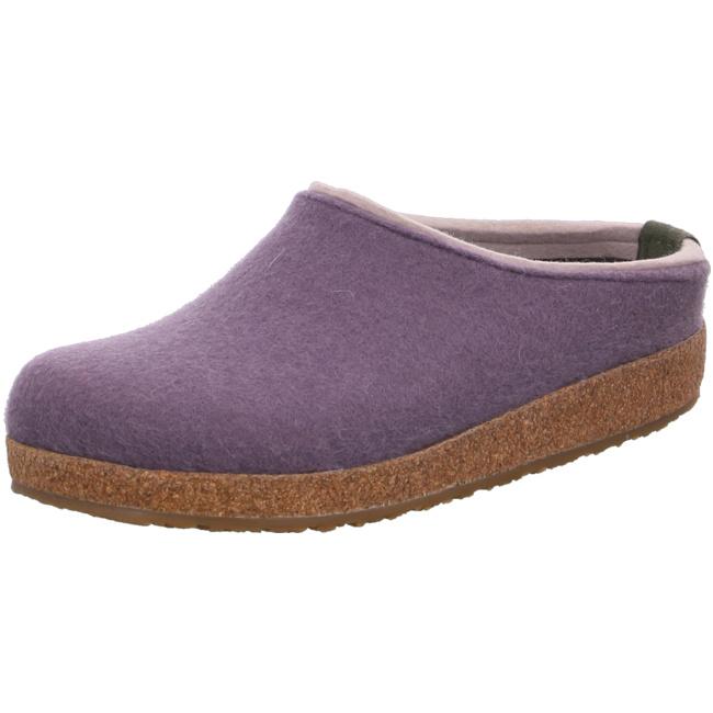 Haflinger Slippers purple female Sandals Clogs - Bartel-Shop