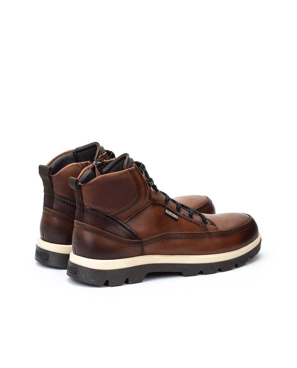 Pikolinos Men Ankle Boots Leather Cuero Redonda Lace-Up