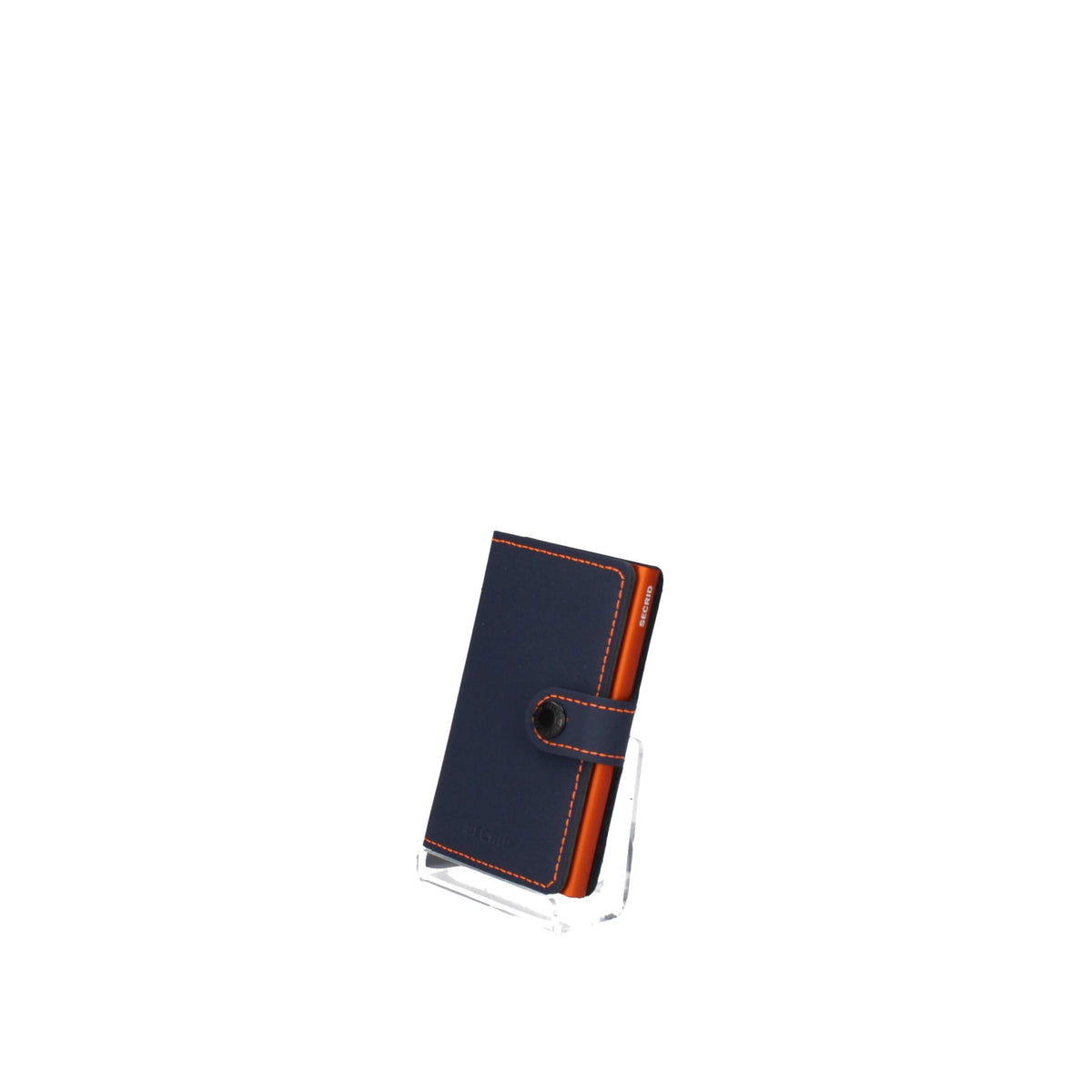Secrid Mini Wallet Nightblue Orange - RFID Card Holder Aluminium Leather