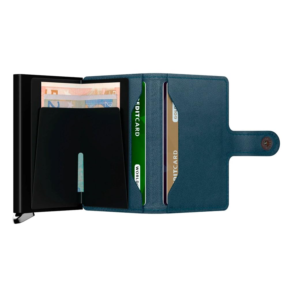 Secrid Emboss Lines Premium Mini Wallet Black Leather - RFID Protected