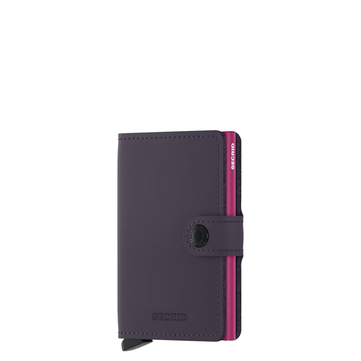 Secrid Miniwallet Matte RFID Wallet Dark Purple Fuchsia Leather
