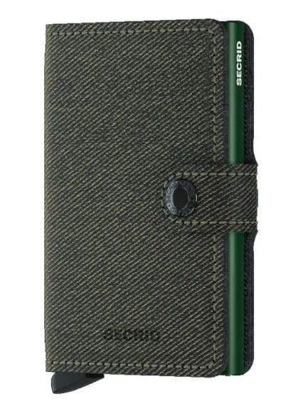 Secrid M Twist Green Compact Cardholder - Casual Aluminium Leather Wallet