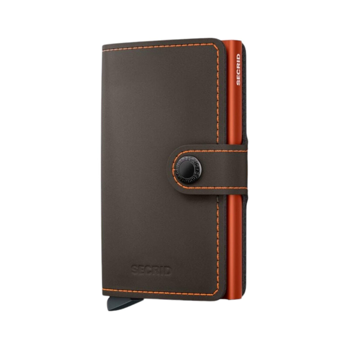 Secrid Mini Wallet Truffle Orange - Modern Leather Wallet with RFID Protection