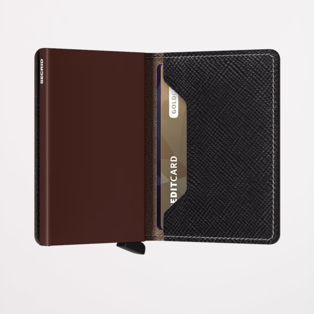 Secrid Slimwallet RFID Brown Leather Wallet - Adults Casual