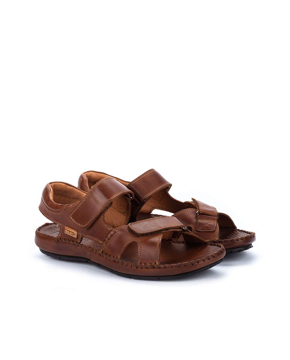 Pikolinos Men Flat Sandals Leather Cuero 18 Flexible