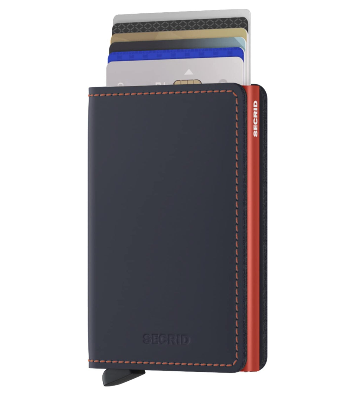 Secrid Slimwallet Nightblue & Orange RFID Wallet - Slim Card Holder