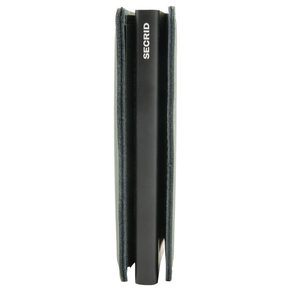 Secrid Slim Wallet Green-Black Leather Card Holder - RFID Cardprotector