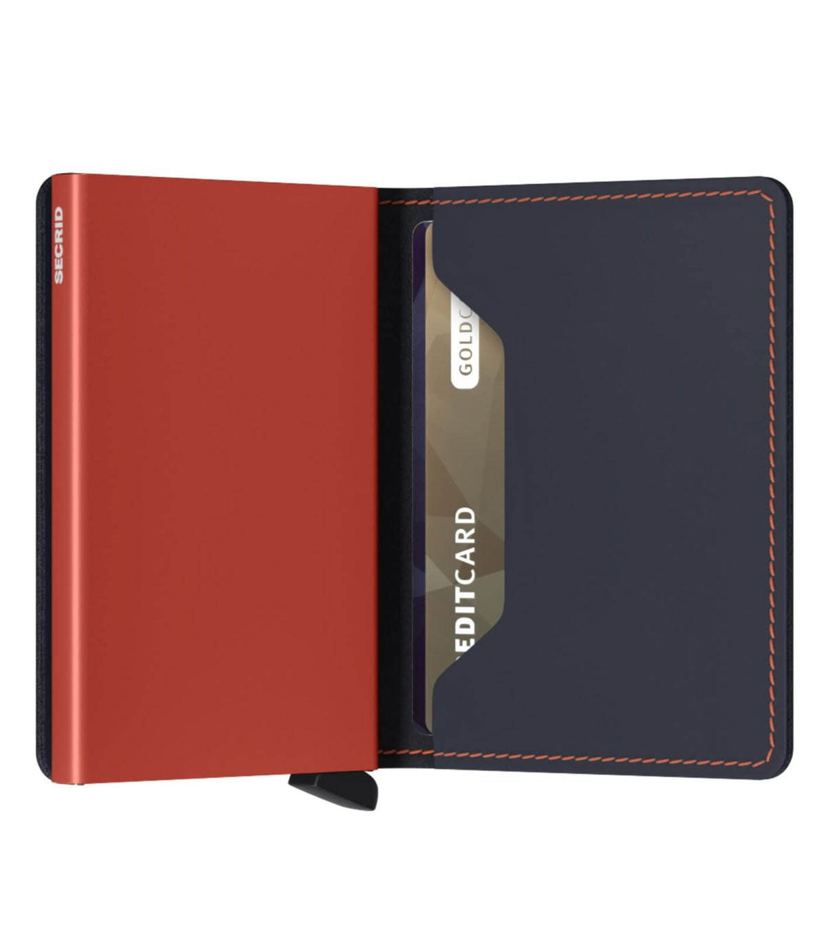 Secrid Slimwallet Nightblue & Orange RFID Wallet - Slim Card Holder