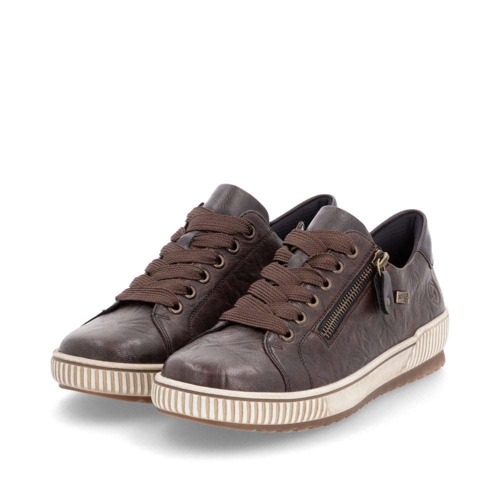 Remonte Women Low-Top Sneakers Leather Brown Size 38 EU RemonteTEX