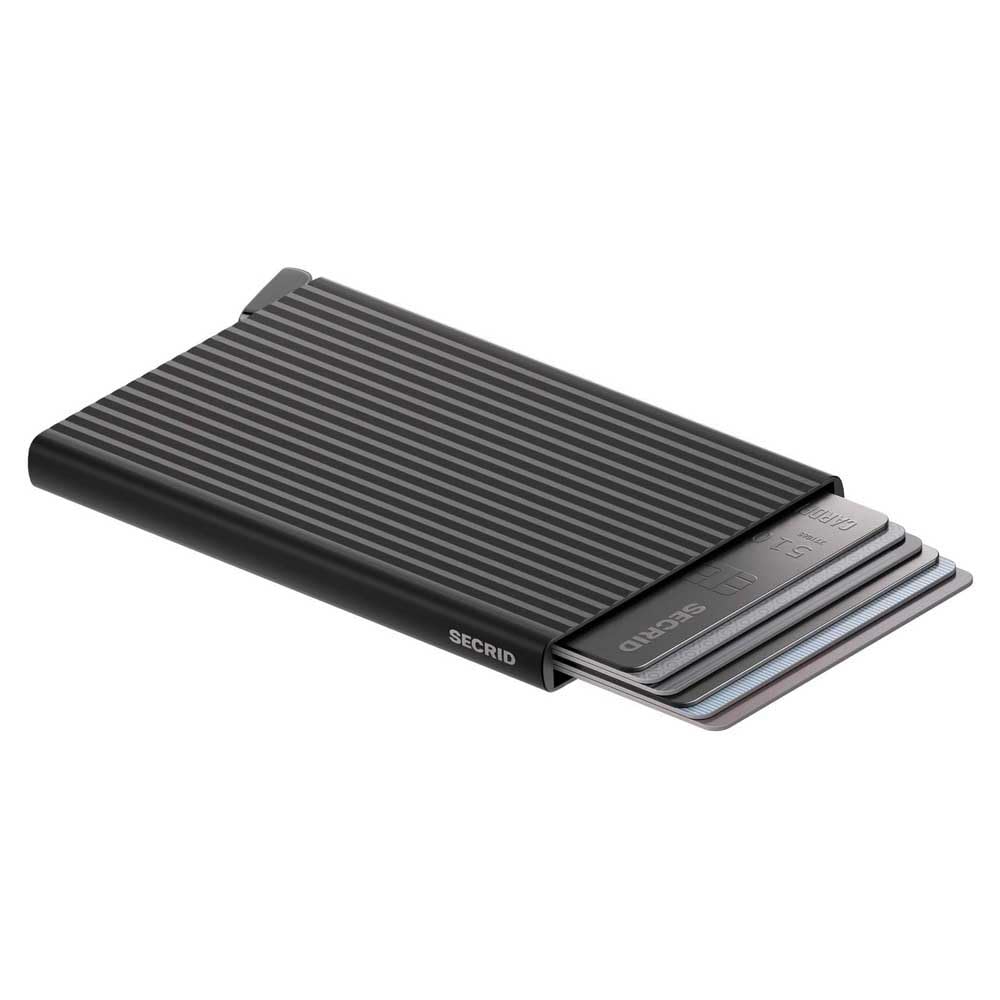 Secrid Card Protector Black+ - Slim Aluminum RFID Wallet with Patented Access