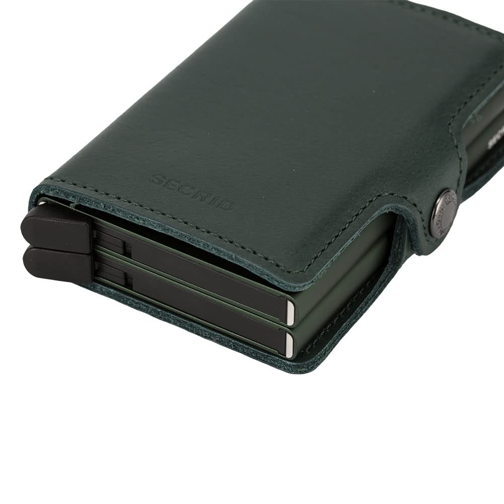 Secrid Twinwallet RFID Wallet - Green Leather for Men & Women