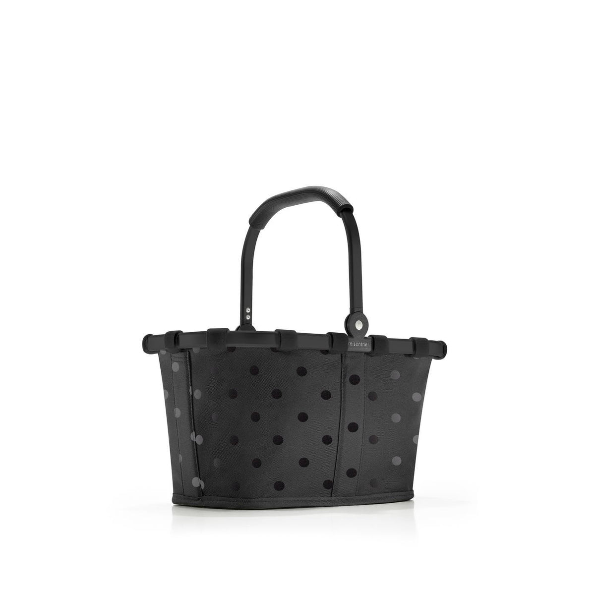 reisenthel Carrybag XS Frame Glossy Dots Black - Polka Dot Shopping Bag
