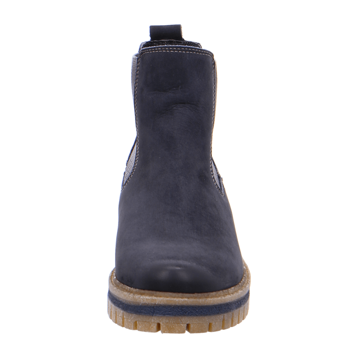 ARA JACKSON Women's Leather Chelsea Boots Blue Nubuck Slip-On - Bartel-Shop