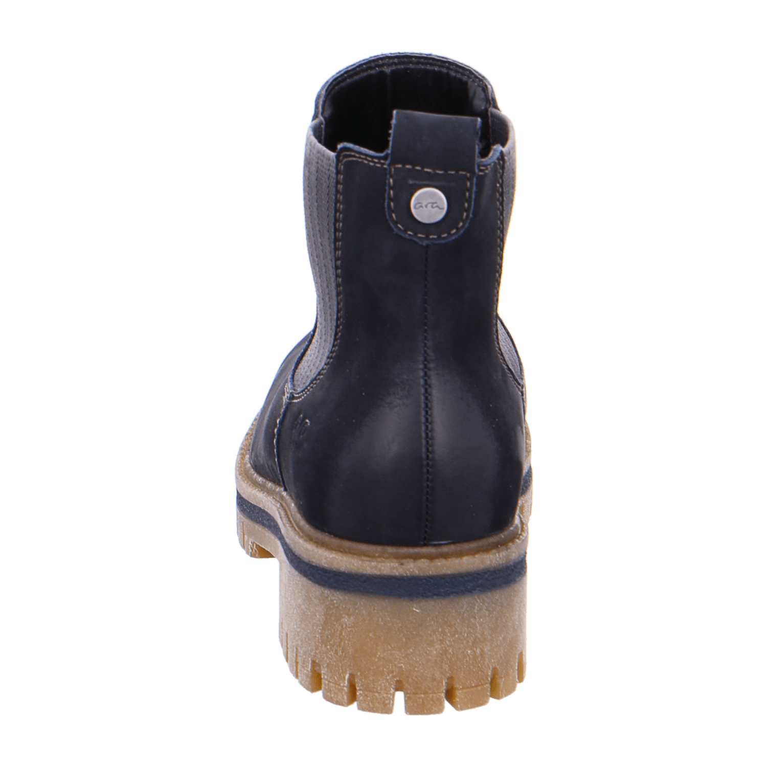 ARA JACKSON Women's Leather Chelsea Boots Blue Nubuck Slip-On - Bartel-Shop