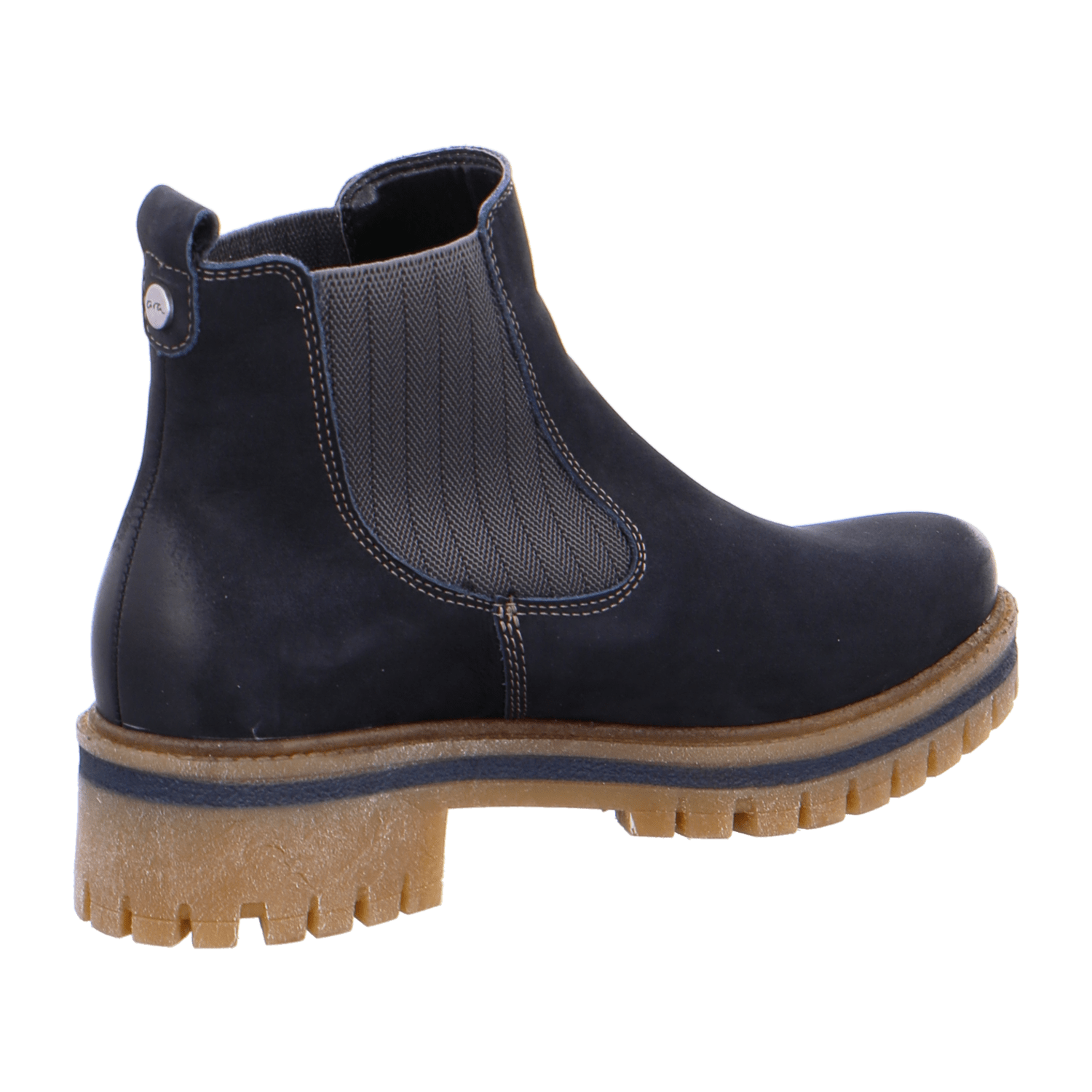 ARA JACKSON Women's Leather Chelsea Boots Blue Nubuck Slip-On - Bartel-Shop