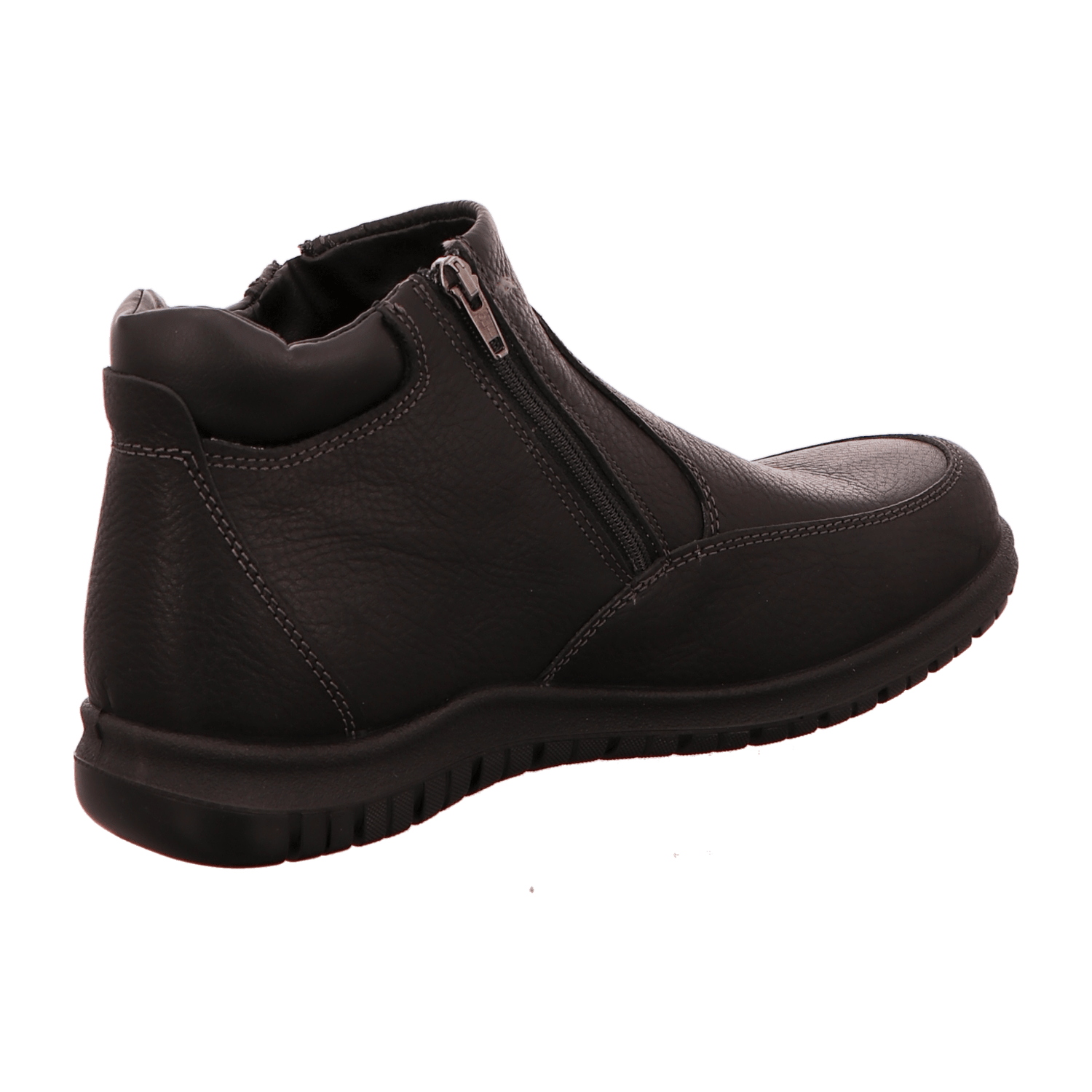 ARA 61 Men's Slip-On Boots in Smooth Leather, Black with Zipper and Gore-Tex Lining