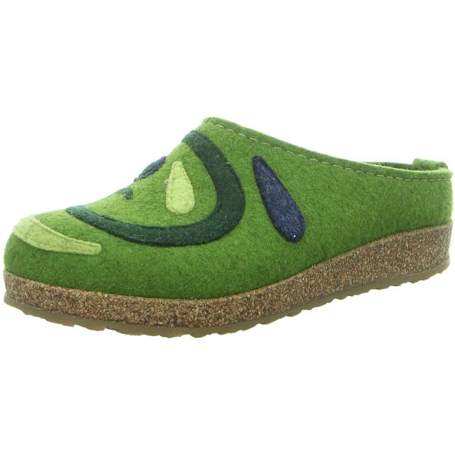 Haflinger Slippers green female Sandals Clogs Gizzly Jette - Bartel-Shop