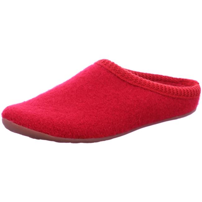 Haflinger Slippers red male Sandals Clogs Wool - Bartel-Shop