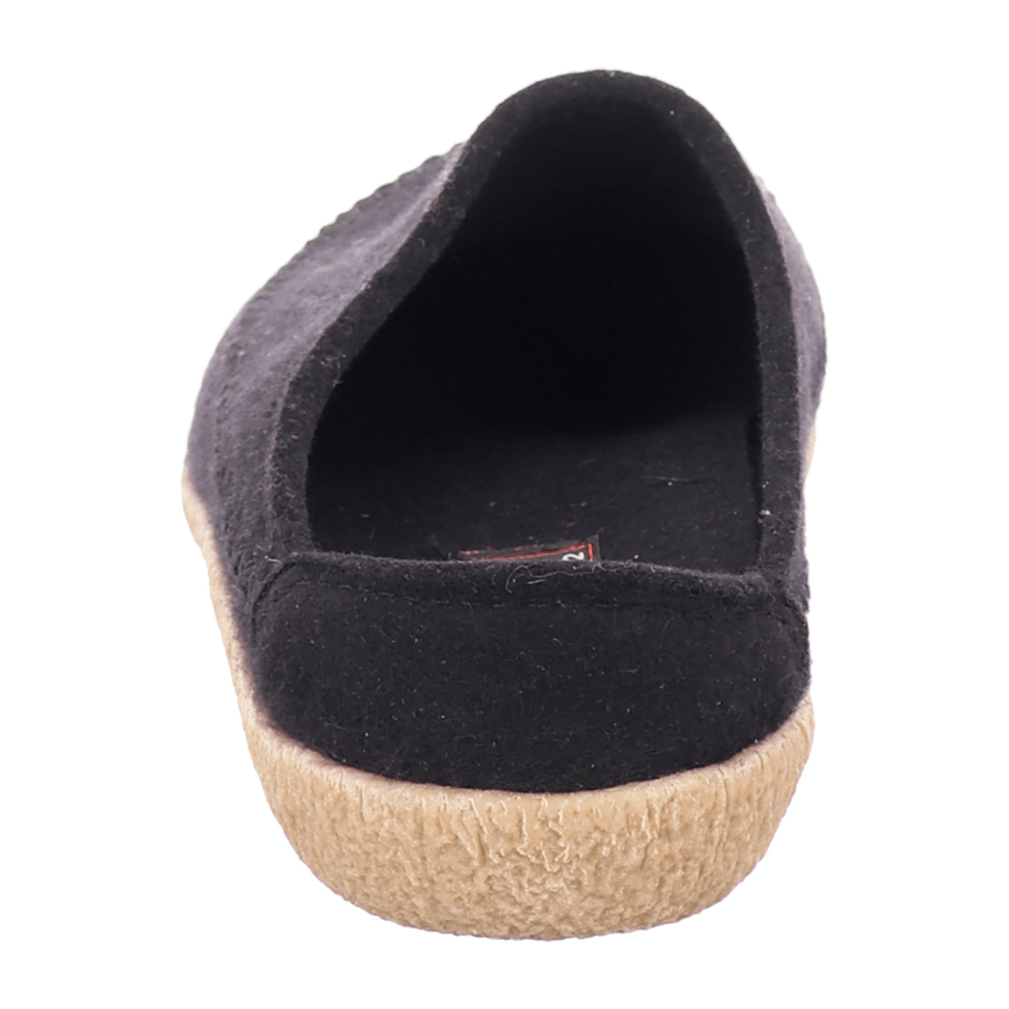 Haflinger Men's Slippers - Durable & Stylish Black Wool Comfort