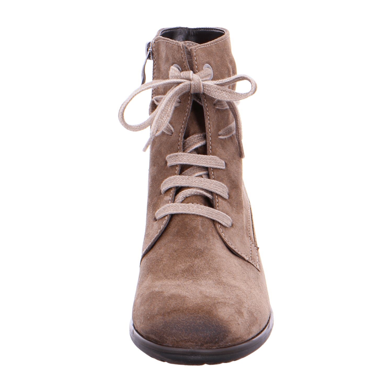 ARA LIVERPOOL Women's Desert Boots in Brown Suede with Side Zipper and Round Toe - Bartel-Shop