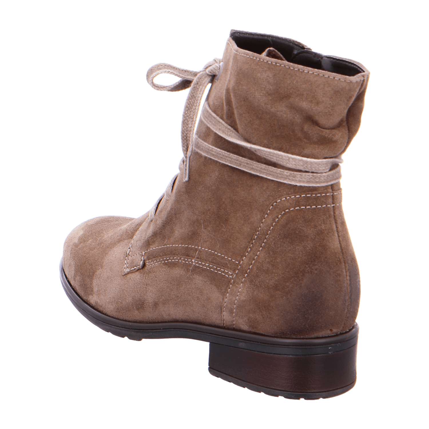 ARA LIVERPOOL Women's Desert Boots in Brown Suede with Side Zipper and Round Toe - Bartel-Shop