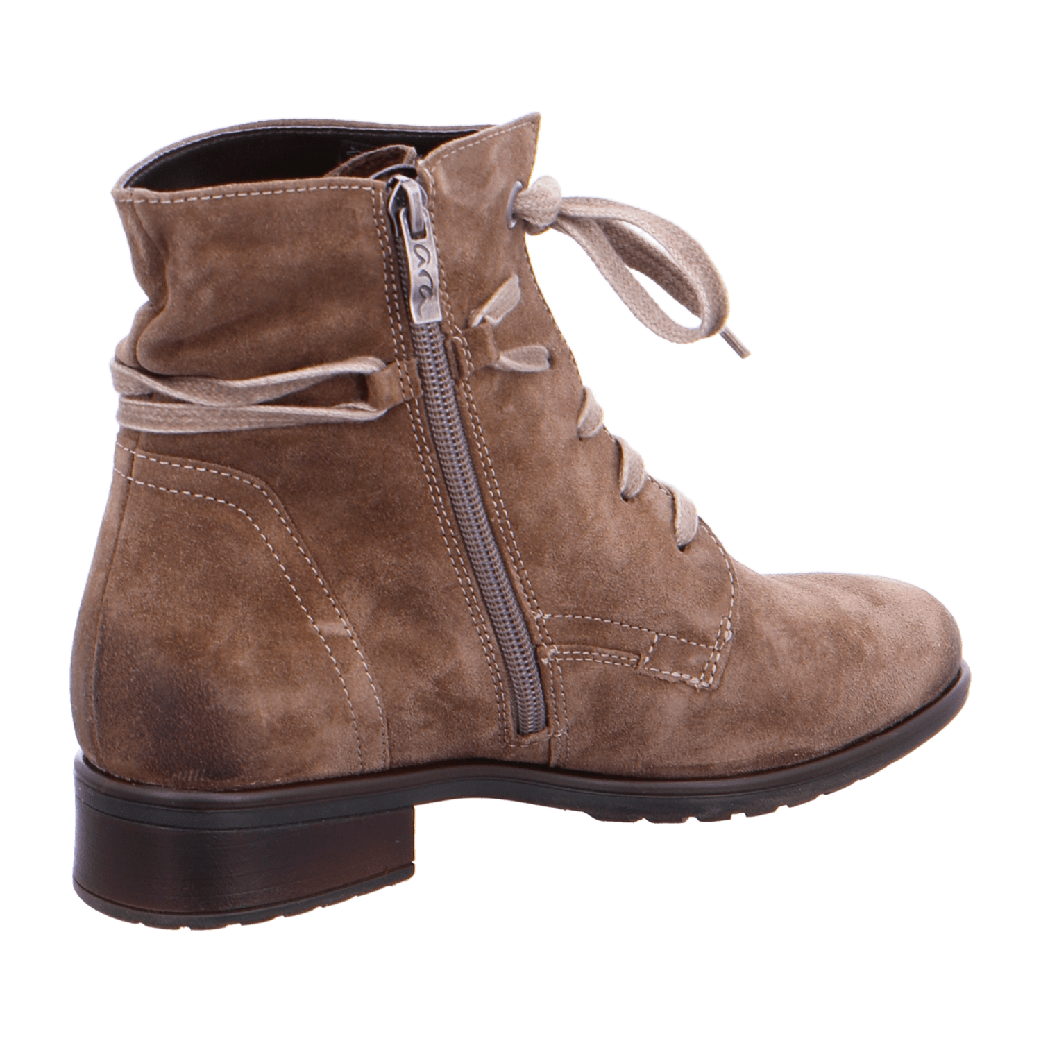 ARA LIVERPOOL Women's Desert Boots in Brown Suede with Side Zipper and Round Toe - Bartel-Shop
